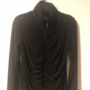 Sympli beautiful black jacket with ruched detailing